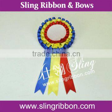 2014 New Design Satin Ribbon Badge Wholesale