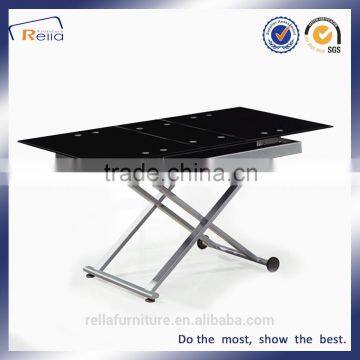 Extension Glass Dining Table With Folding Design