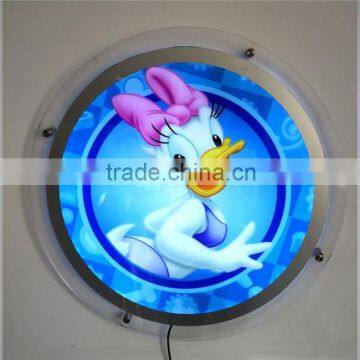 Wall mounted clear funny acrylic digital photo frame with led light
