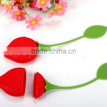 silicone tea infuser silicone tea bag strawberry shape tea infuser