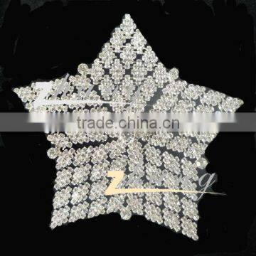 Star shaped rhinestone lace for crystal wedding cloth decoration