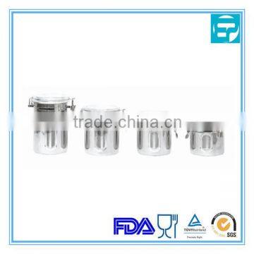 Stainless steel Storeage Canister with hinged lid