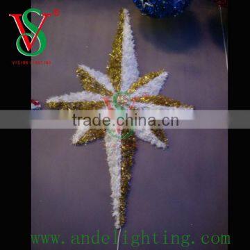 Hot sale building decoration light 3D eight star garland motif LED light