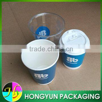 High Quality Logo Printed Paper Coffee Cup With Plastic Lid photo-4