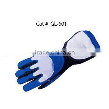 White And Blue Karting Gloves