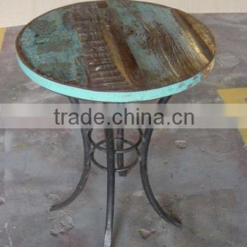 RECYCLE WOOD AND IRON DINING TABLE