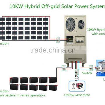 10KW Hybrid Off Grid Solar Power System (PWM Control)