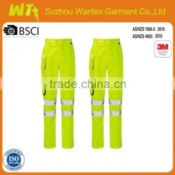 3M hi-vis safety breathable yellow pants