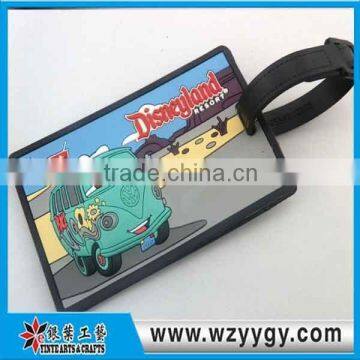 Fashion new customized promotional soft PVC luggage tag