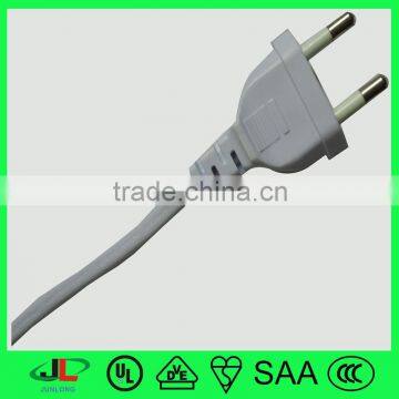 Swiss type plug 2 pin plug 250V electrical power cord cable wire