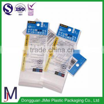 correction tape packaging opp self adhesive bag with custom printing