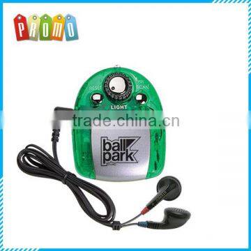 Green or custom transparent plastic Carabiner Radio Light