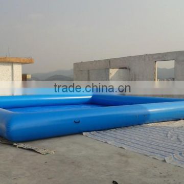 Durable 0.9mm PVC commercial water pool/cheap inflated pool customized