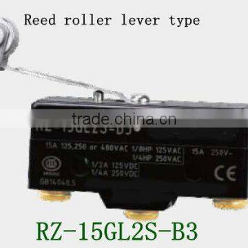 cross roller short lever micro switch snap action switch RZ-15GL2S-B3