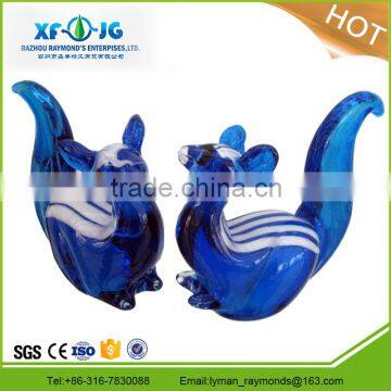 Hand made cute glass squirrel for home decoration.
