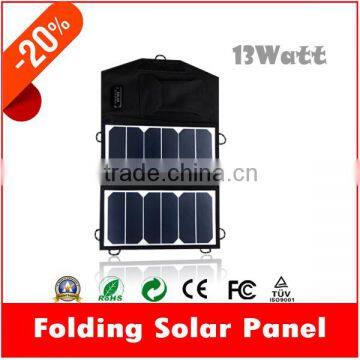 13W portable and foldable sunpower solar panel for 5v devices products