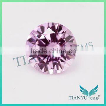 Wholesale Heat Zircon Gemstones L-Pink Round Brillian Cut Loose Synthetic Cubic Zirconia Price