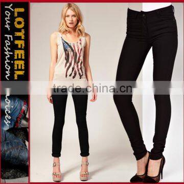 Supersoft High Waisted Black Ultra women Skinny denim Jeans pants (LOTX119)