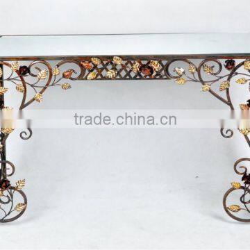 unique new style wrought Iron Coffee Table with mirror top(XY13857)