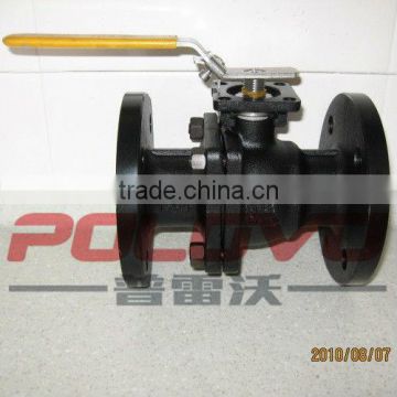 Handle operated carbon steel ball valve