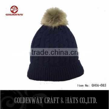 Navy Color Men's Warm Winter Hats to Decorate