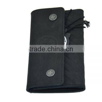 Folding Stud Genuine Leather Wallet With Engraved Badge photo-2