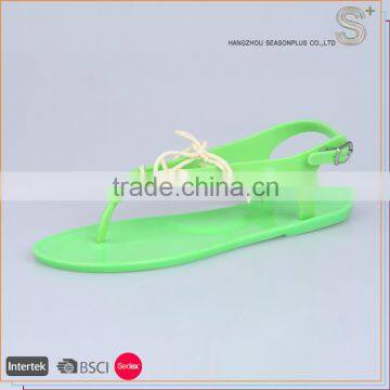 Fashion designed flat casual plastic jelly shoes women