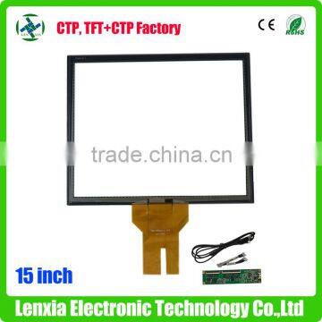 Multi touch 15 inch capacitive transparent touch screen