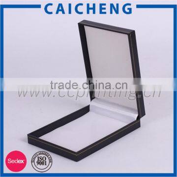 China Handmade Lid and Base Black Paper Jewelry Package Bracelet Box photo-6