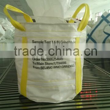 PP ton bag packing iron ore,U type over locking sewing,high UV treated