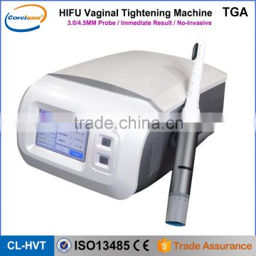 High Intensity Focused Ultrasound 2016 Hifu Technology HIFU Vaginal Tightening Machine With 3.0mm And 4.5mm Catridge No Pain