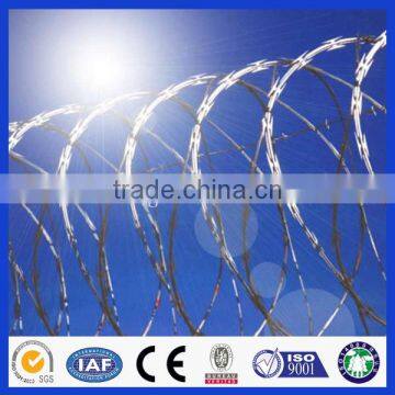 DM low price razor barbed blade wire for security fence from Alibaba golden supplier