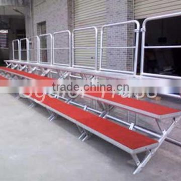 Aluminium folding choral riser with plywood board