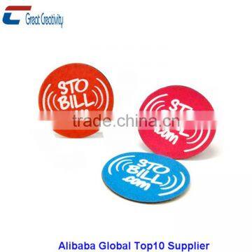 Adhensive Letters Custom Mini Stickers HF RFID Paper Tag in Roll Small NFC Tag