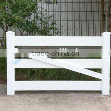 White Vinyl Split Rail Fence photo-2