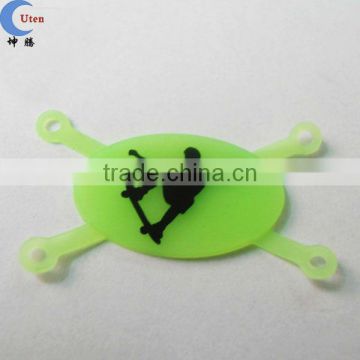 red with picture printing cheap silicone bracelet parts