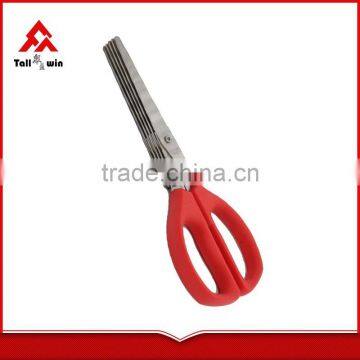 Rubber handle 4 blade high quality kitchen scissor