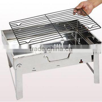 BBQ Grill White Stainless Steel Family Use Easy to Take Outdoor photo-3