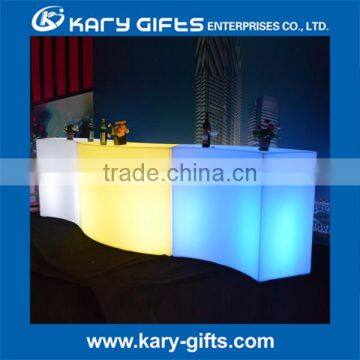 2017 Modern PE Plastic Bar Table Set High Bar Cocktail Table White Plastic LED Furniture Led Bar Table photo-5