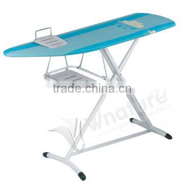 mesh folding ironing board with cloth rack