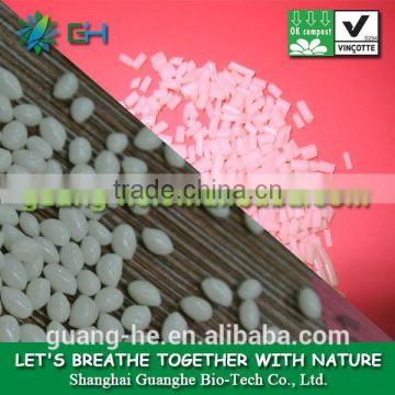 100% biodegradable & compostable plastic raw material pla granule GH401 for injection grade food grade