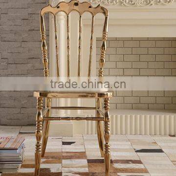 Quality Polished Titanium Golden Stainless Steel Luxury Modern Chiavari Chair LQ-SSC001T photo-2