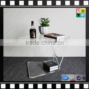 Modern clear plastic coffee table costom PMMA trunk coffee table high quality pure PMMA transparent table from china