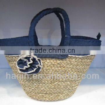 natural seagrass handmade fashion beach bag