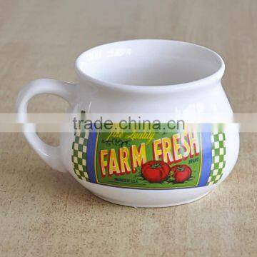 Farm Fresh Soup Mug, Ceramic with Decal