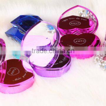 2017 New beauty product heart shaped make up mirror power bank for mobile phones