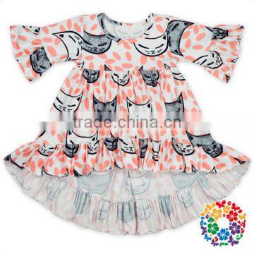 Custom Printed 0-6 Years Old Children T Shirts Wholesale Girls Boutique Half Sleeve Baby Girl Ruffle Shirts photo-4