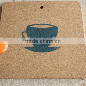 High quality 3D cork mat kitchen cork dining table mat