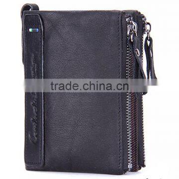 Manufacture Custom Logo Leather Brown Men Formal Wallet and Coin Pocket photo-2