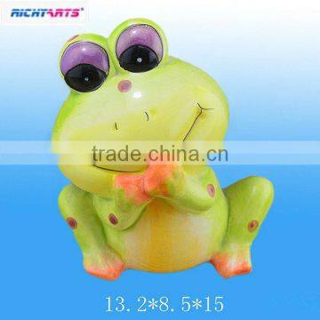 ceramic frog shaped piggy bank for wholesale